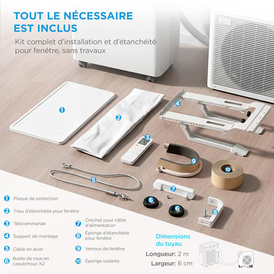 MIDEA Climatiseur PortaSplit Mobile Silencieux 4-in-1| 12000 BTU